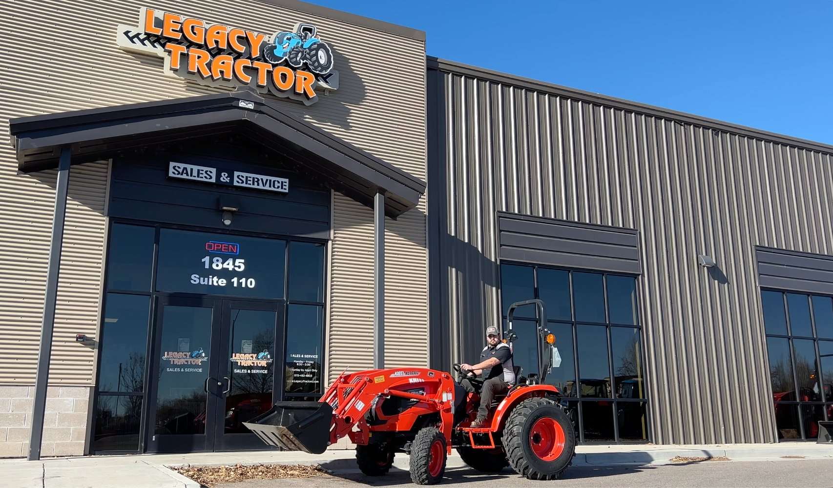 KIOTI CK 20 Series in front of dealership